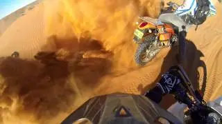 Bike rider trapped in dust storm in the simpson desert