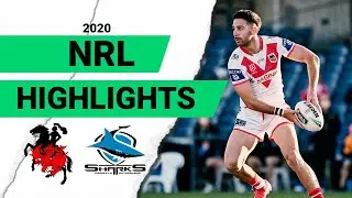 NRL Highlights | Dragons v Sharks Match Highlights | Round 5 2020 | Telstra Premiership | NRL