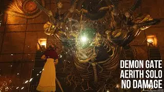 [FFVII Rebirth] Aerith Solo vs Demon Gate No Damage