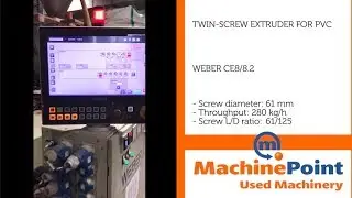 WEBER CE8/8.2 Used TWIN-SCREW EXTRUDER FOR PVC - MachinePoint
