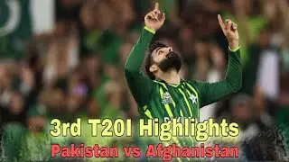 Pakistan vs Afghanistan 3rd T20I full highlights | In Sharjah Stadium 🏟️ #cricket #highlights