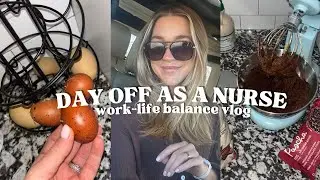 DAY OFF AS A NURSE | ERRANDS, BAKING, CLEANING, & GROCERY HAUL