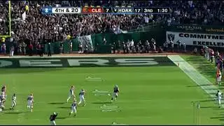 Shane Lechler scores a Passing Touchdown on a Field Goal Fake | Browns @ Raiders | Week 6 2011