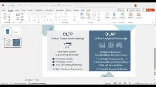 OLTP (Online Transaction Processing) VS. OLAP (Online Analytical Processing)