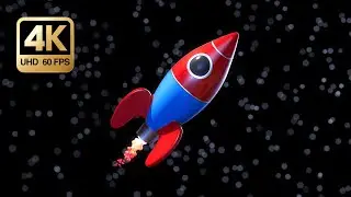 Space Rocket Background 4K &bull; 3 Hours Seamless Loop &bull; Calm Futuristic Visuals (No Music)