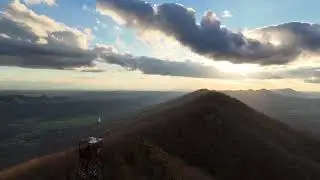 Mandota Fire Tower sunset drone footage 2025-11-22
