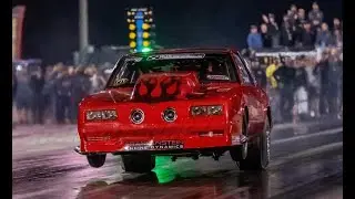 Shane Stack and his 3500HP? 1986 Chevy Monte Carlo at Huntsville Radial Fest 2021