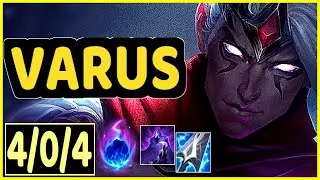 VARUS VS JHIN - 4/0/4 KDA ADC GAMEPLAY CHALLENGER I