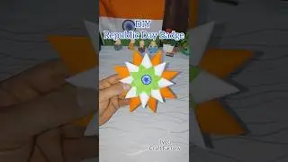 DIY Republic Day Tricolour Badge | Easy Handmade Badge Craft 🇮🇳 #craftideas #diyideas #shorts #craft