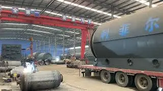 factory real video, mainly produce pyrolysis plant and distillation equipment, contact us