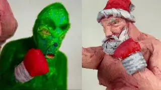 I made Santa and the Grinch fight for the heavyweight title