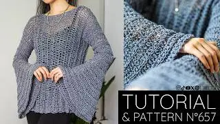 Crochet This Elegant Airy Bell Sleeve Top | Pattern & Tutorial #657