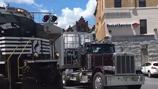North American crashes derailment and fires csx,ns,up,bnsf,cn enjoy trains hitting semi