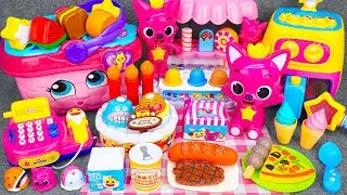 Satisfying Unboxing & Review Miniature Pinkfong Happy Birthday Cake Playset | ASMR