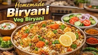 Homemade Veg Biryani 😍 | Simple & Perfect Veg Biryani Recipe at Home