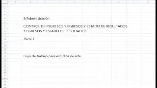 Control de Ingresos y Egresos + Estado de Resultados/ Que son y para que funcionan (Parte 1)
