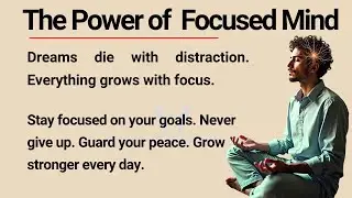 The Power of a Focused Mind || Improve Your English Skills and fluency || Graded Reader ✅