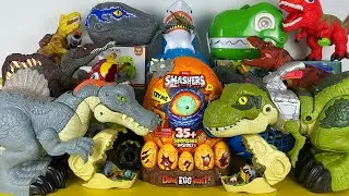 ASMR Satisfying Unboxing Jurassic World Rebirth T-rex Triceratops Spinosaurus Utahraptor Bone Truck
