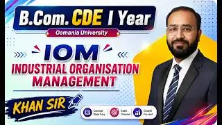 IOM Imp Short Answers Jan- 2026 Supplementary Exams B.Com. First Year I  PGRR CDE Osmania university