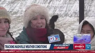 People are partying it up in Nashville for the snow