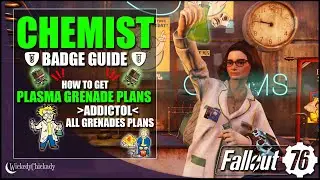 Значок химика | Где найти чертежи плазменных гранат | Fallout 76 Possum | Addictol | Чертежи гранат