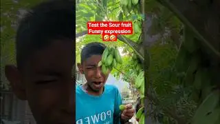 Funny expression after test sour fruit #funnyexpressions #funnyshorts #amazing