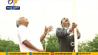 Ramoji Groups Chairman Ramoji Rao Unfurls Tricolour in Ramoji Film City
