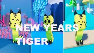ROBLOX - NEW - How to get TIGER GOT YOUR TONGUE BADGE + NEW YEARS TIGER MORPH in JUST SHAPES & BEATS