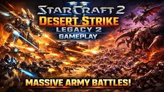 StarCraft 2: Desert Strike Legacy 2 Gameplay | Massive Army Battles!