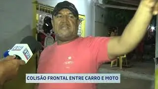 COLIS&Atilde;O FRONTAL ENTRE CARRO E MOTO