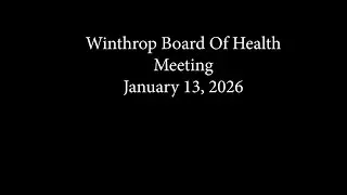 Winthrop Board of Health - January 13, 2026