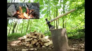 Na&scaron;t&iacute;pat dřevo s malou sekerou. Nejlep&scaron;&iacute; techniky &scaron;t&iacute;pan&iacute; + rozděl&aacute;n&iacute; ohně.