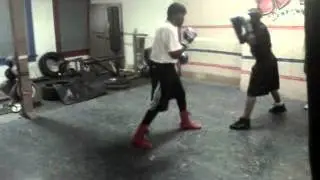 beasley boxing spar wit david levi [upstairs from 4 the low clothing]  on 3rd and myrtle