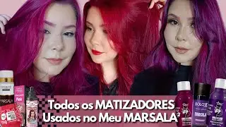 Todos os Matizadores, Tonalizantes, Máscaras Pigmentantes usados no MEU MARSALA Parte 2