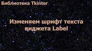 Библиотека Tkinter. Изменяем шрифт текста виджета Label