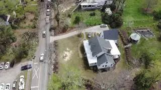 Tornado damage along the Salbide Ave and E. Broad St, Robinson Street block