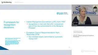 Facilitating recognition through access to external quality assurance results