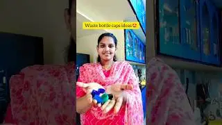 Waste bottle caps idea🤩must watch and try👍#trendingshorts #bottlecaps #shorts #hacks #idea #viral
