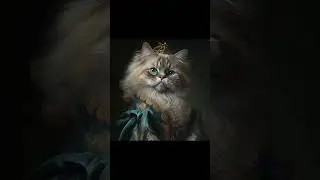 What If Animals Posed for Realistic Portraits in Opulent Rococo Dresses with Serious Expressions?