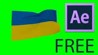 flag of Ukraine Chromakey - green Screen