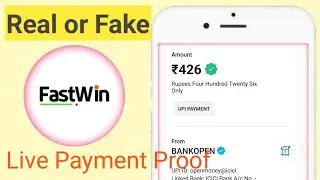 Fastwin Payment Proof - Fastwin Real or Fake - Fastwin Withdraw Problem Solve #fastwin