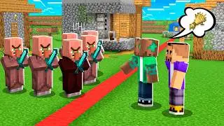 Los ALDEANOS DIVIDEN la Aldea Por la Mitad en Minecraft!