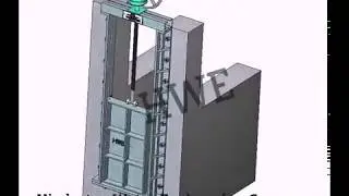 Face wall mounted open channel sluice gate