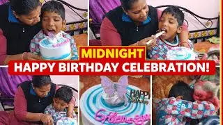 His Midnight Birthday Reaction 🥹🎂 #birthday #celebration #youtube #2026 #kidsvideo #funny #youtuber 