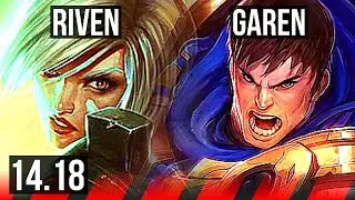 RIVEN vs GAREN (TOP) | 2500+ games, 8/2/7, Legendary | EUW Master | 14.18