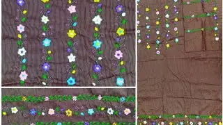 New Burma Tanka Dress Design | Kacha Tanka Embroidery | Fancy Design | Kacha Tanka
