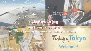 Japan vlog pt. 1/4🇯🇵 - flying✈️, jp mcdonalds?!🍔, konbini run🥚, grwm&konbini mukbang🥪