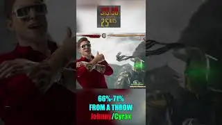 66%-71% JOHNNY CAGE + CYRAX THROW SETUP!