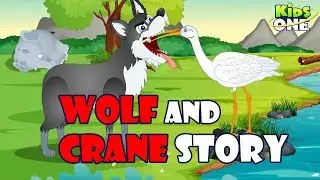 The Cunning Wolf and the Greedy Crane Story | Moral Stories for Children | KidsOne