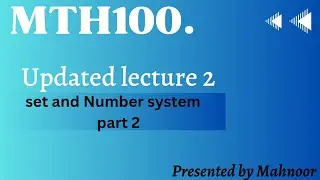 mth100 short lecture # 2 | VU updated short lecture | by Mahnoor
